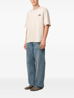 Ami T-shirt, beige shirt, men's fashion, cotton top, casual wear