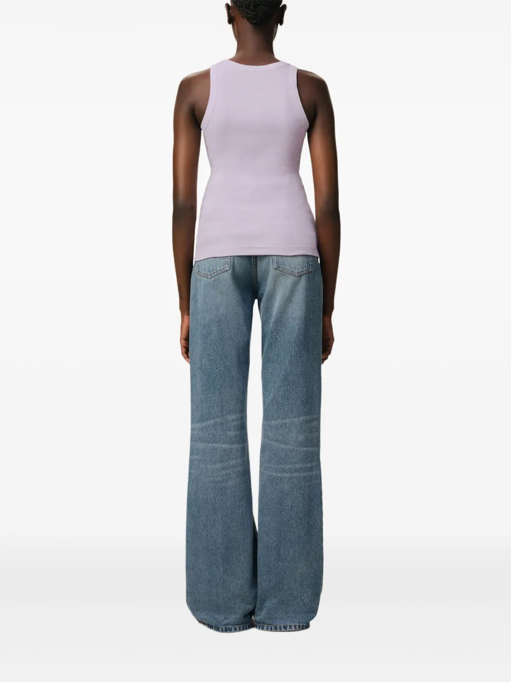 ribbed tank top, lilac top, summer fashion, cotton tank, casual wear