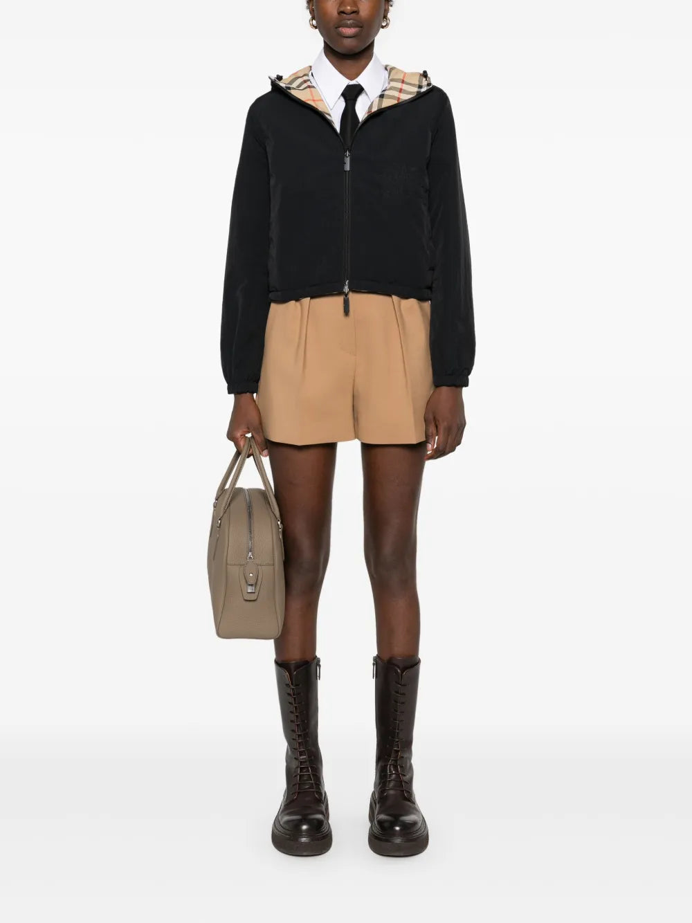 Reversible Plaid Windbreaker Jacket