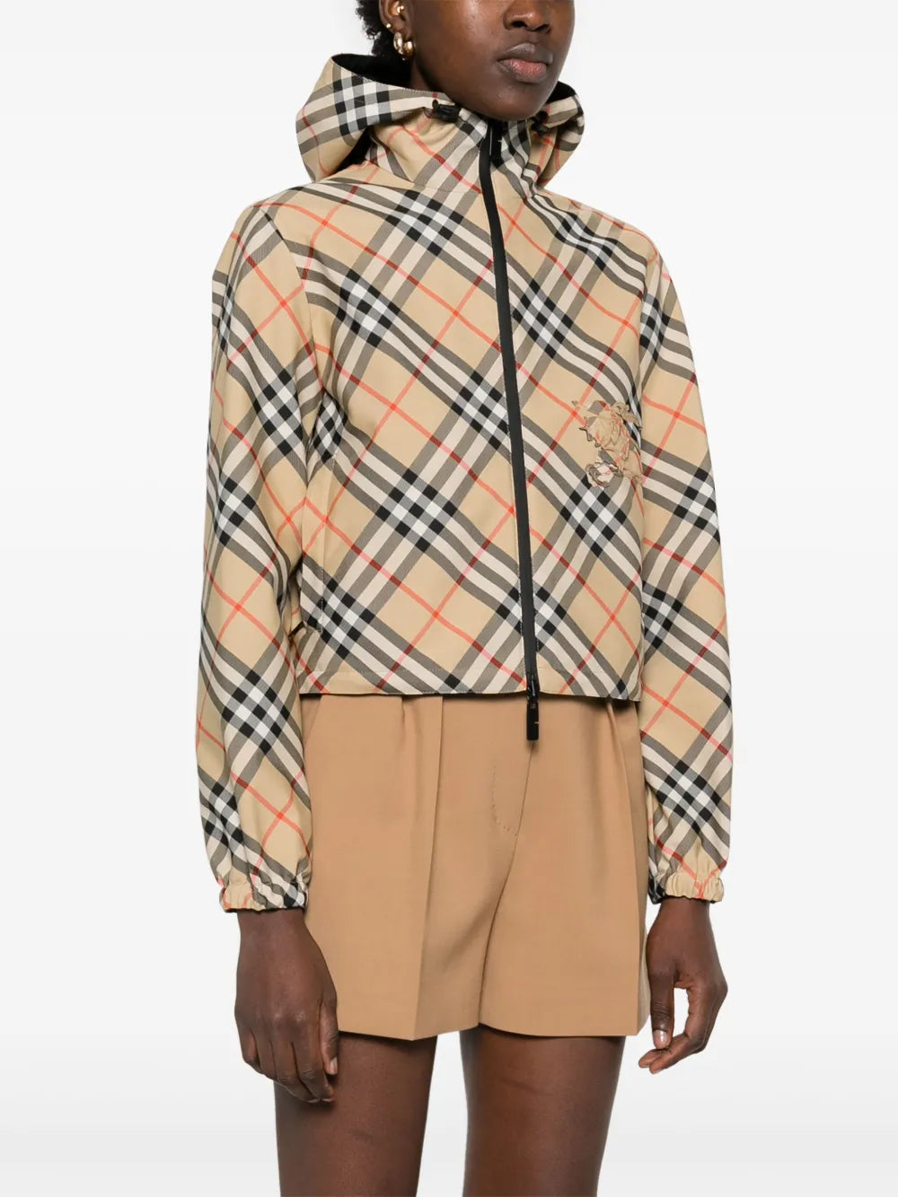 Reversible Plaid Windbreaker Jacket