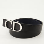 Reversible Belt, Grain Leather Belt, Dior Belt, Fashion Accessory, Fall-Winter Collection