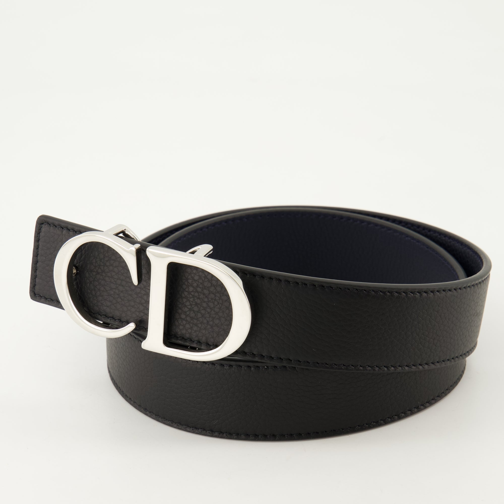 Reversible Belt, Grain Leather Belt, Dior Belt, Fashion Accessory, Fall-Winter Collection