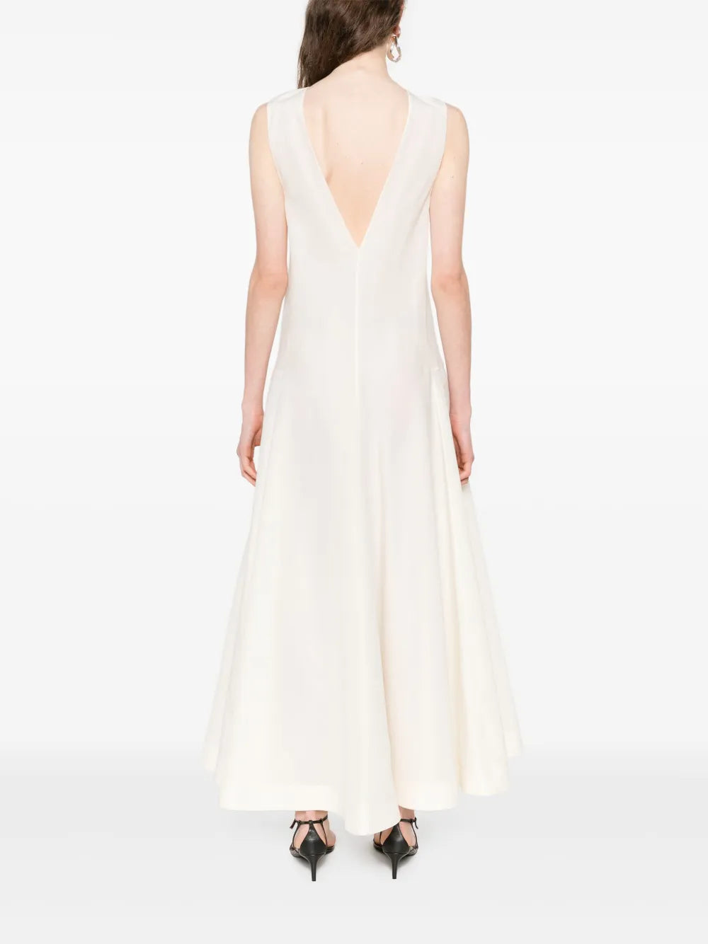khaite beige dress Khaite, Draped crpe Maxi dress, Women, White, M, Dresses, Materialmix