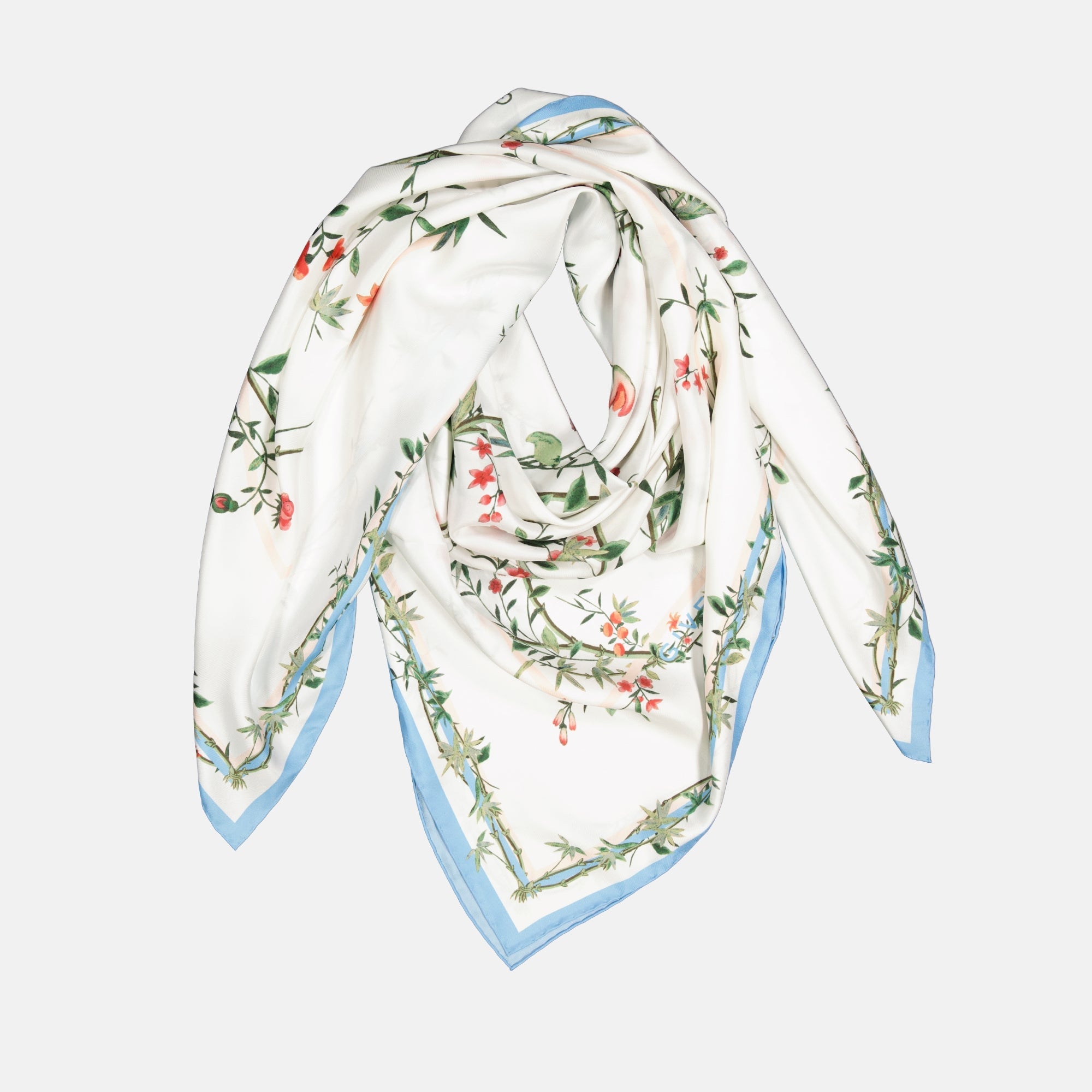 Givenchy shawl, floral silk scarf, luxury accessories, signature Givenchy, Autumn Winter collection