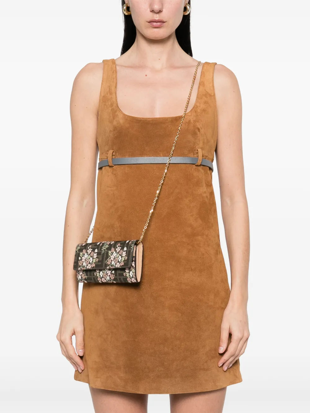 Fendi Roma Wallet, Floral Print Wallet, Designer Wallet, Wallet with Chain, Fendi Accessories