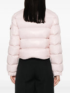 Image of Petra Pink Puffer Jacket by Moncler for Women - Season Autumn-Winter 2025 - Model view 3