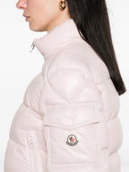 Image of Petra Pink Puffer Jacket by Moncler for Women - Season Autumn-Winter 2025 - Model view 4