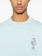 Imagen de camiseta azul claro de Drole De Monsieur para hombres - Temporada Primavera-Verano 2025 - Vista de detalle 6