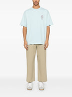 Imagen de camiseta azul claro de Drole De Monsieur para hombres - Temporada Primavera-Verano 2025 - Vista trasera