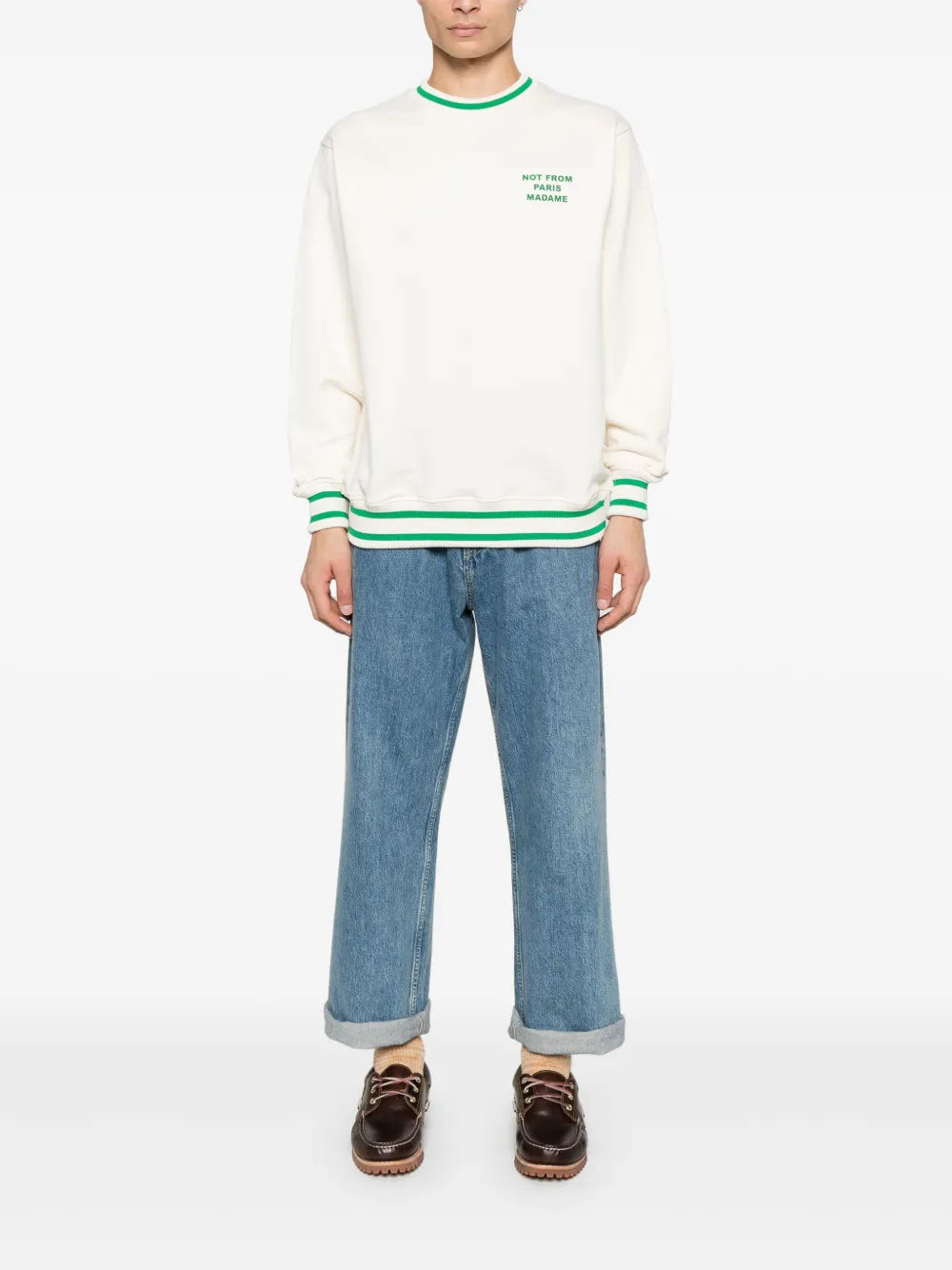 Sudadera bicolor con logo