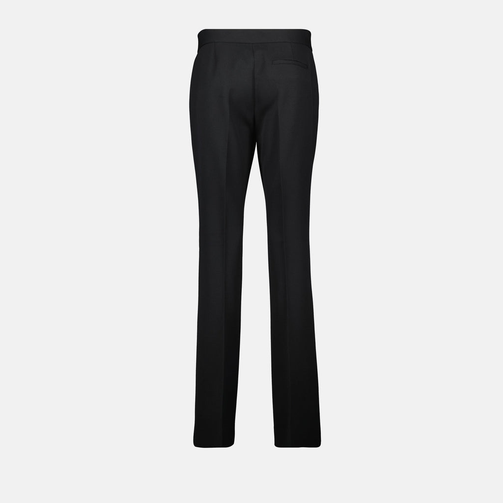 black trousers, carrot cut trousers, Moschino, women's fashion, Spring-Summer collection