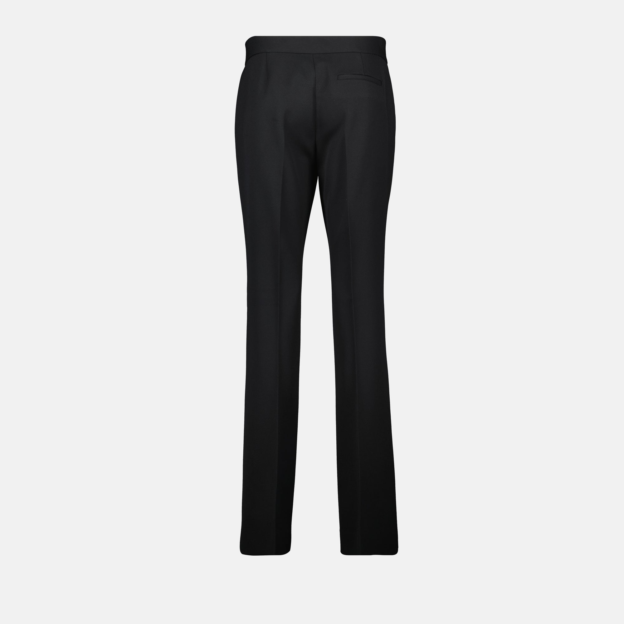 black trousers, carrot cut trousers, Moschino, women's fashion, Spring-Summer collection