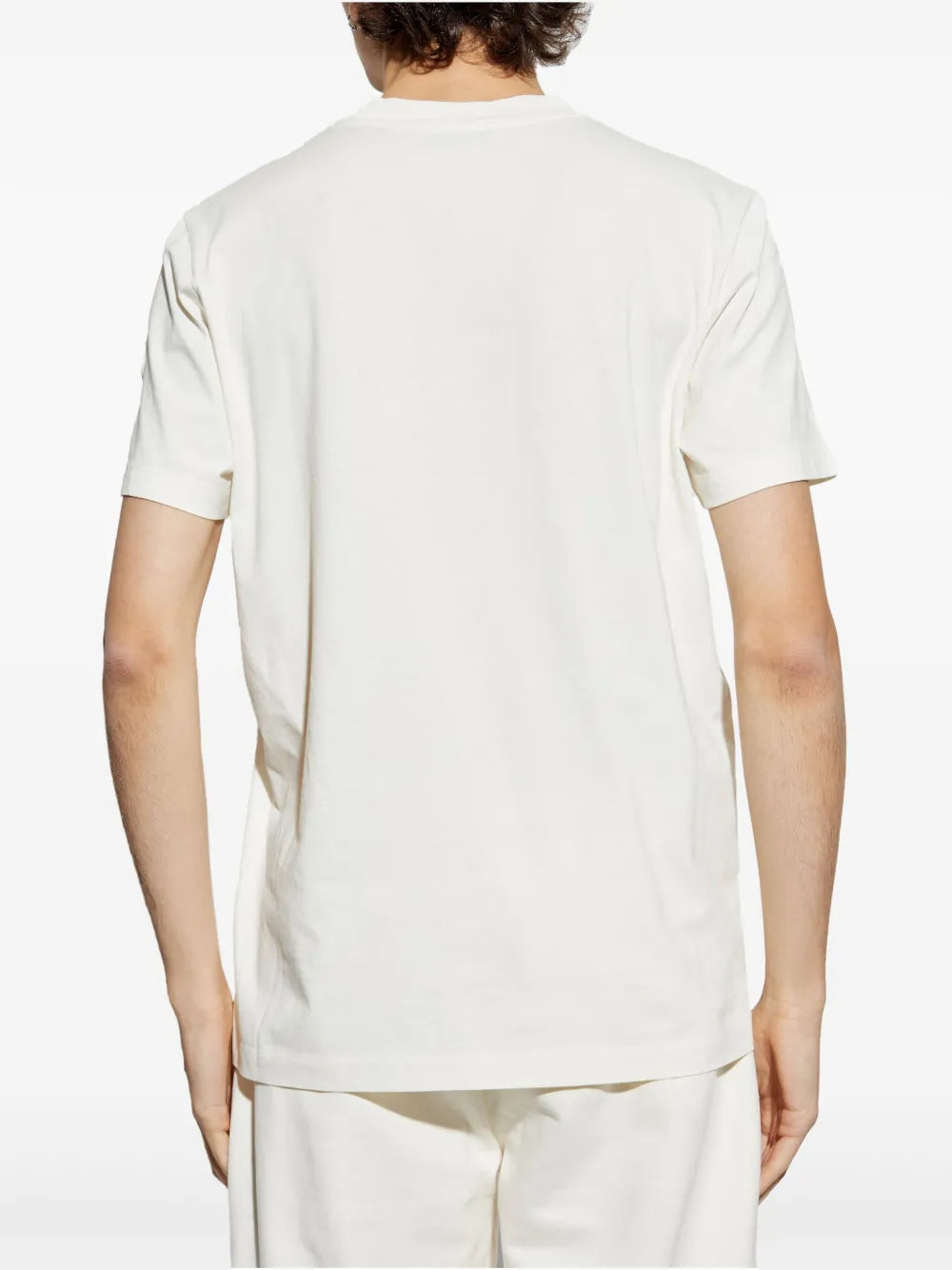 Image du T-shirt logo blanc de Moncler pour hommes - Saison Printemps-Été 2025 - Détail 6