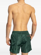 swim shorts, Moncler, green swimwear, summer fashion, men's swimwear