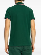 Image of Forest Green Logo Polo by Moncler for Men - Season Spring-Summer 2025 - Detail View 6