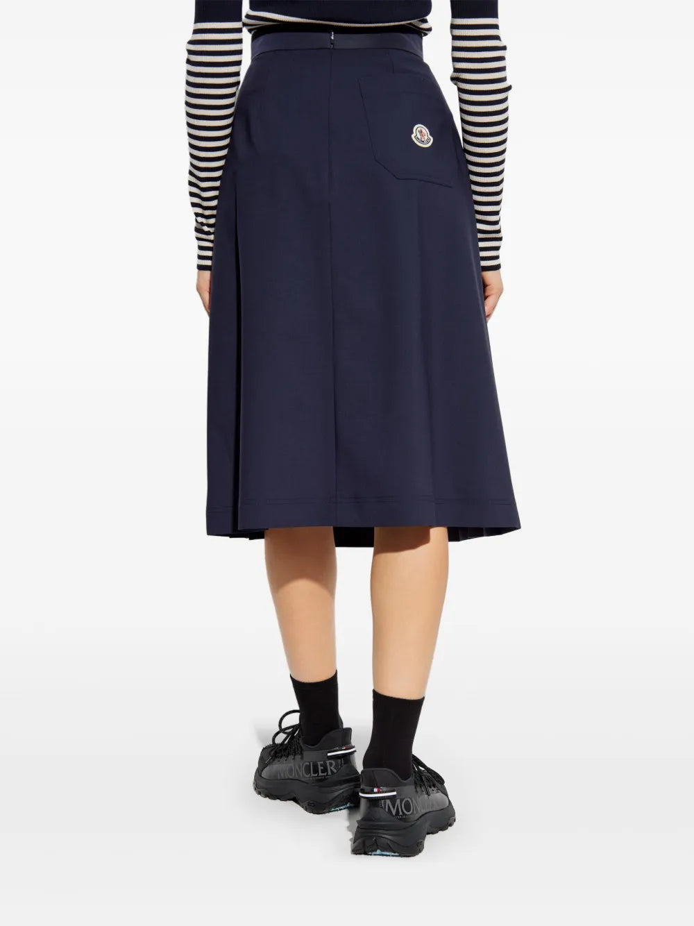 Pleated Navy Skirt
