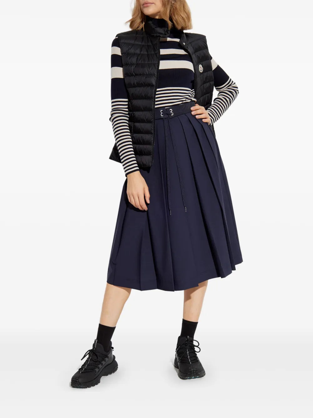 Pleated Navy Skirt