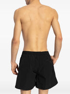 Image of Black Swim Shorts by Moncler for Men - Season Spring-Summer 2025 - Detail View 1