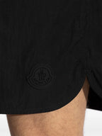 Image of Black Swim Shorts by Moncler for Men - Season Spring-Summer 2025 - Detail View 6