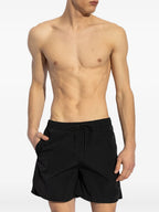 Image of Black Swim Shorts by Moncler for Men - Season Spring-Summer 2025 - Back View