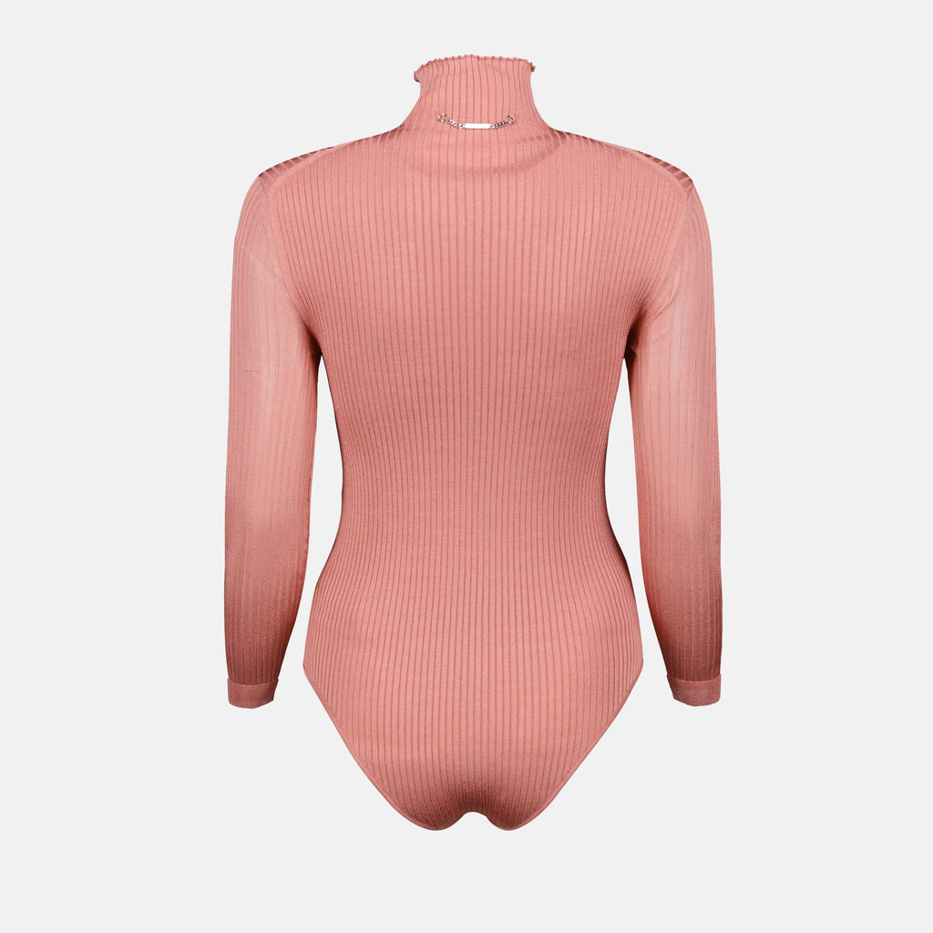 Lys rosa høyhalset bodysuit
