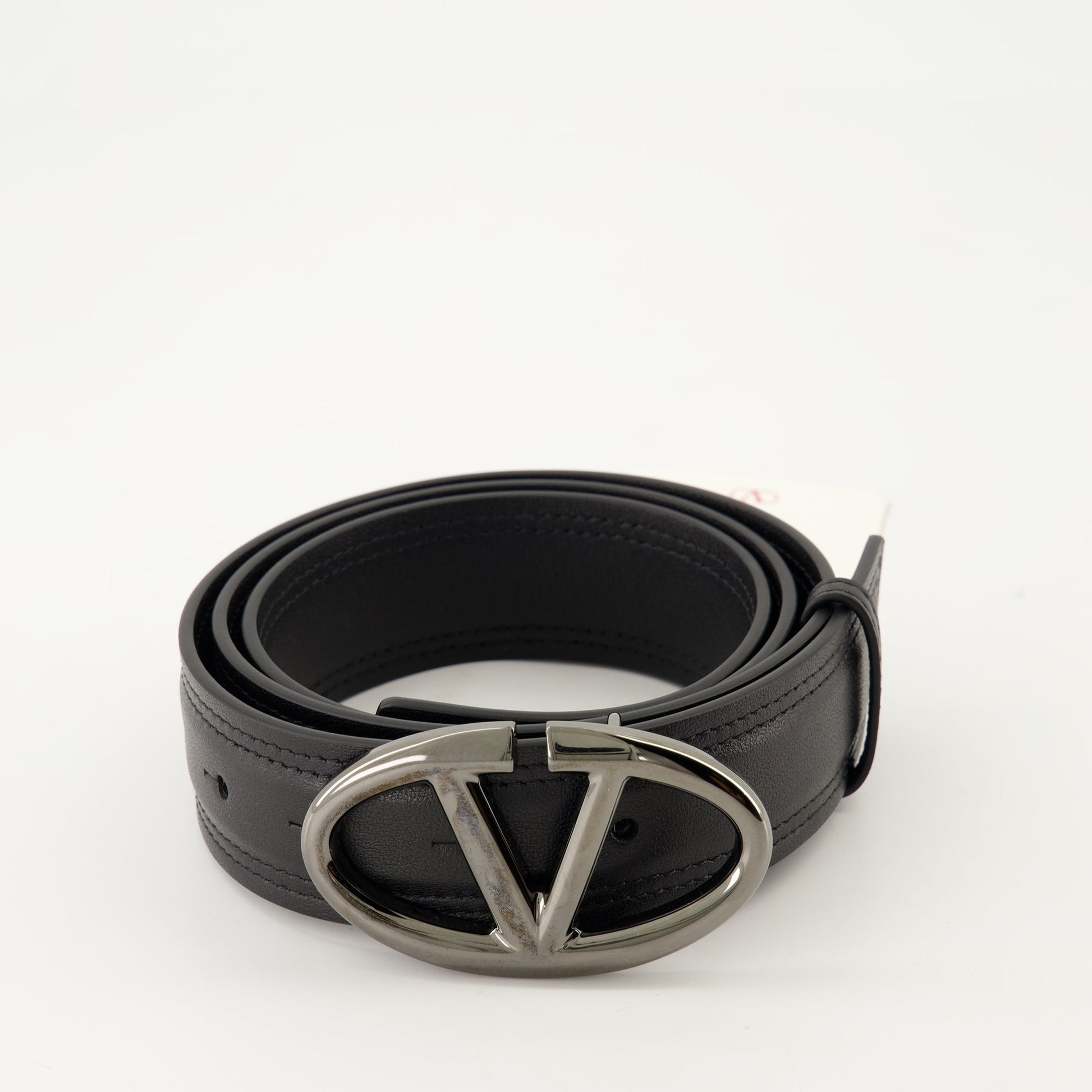 luxury leather belt, black leather belt, Autumn-Winter collection, smooth leather belt, designer leather accessory