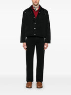 드롤 드 몽쉬르 남성용 블랙 데님 재킷 이미지 - 2025 봄-여름 시즌 - 뒷면 보기