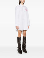 Robe Chemise Rayée Blanche