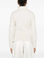 Image de doudoune bi-matériaux blanche par Moncler pour femmes - Saison Printemps-Été 2025 - Détail Vue 6