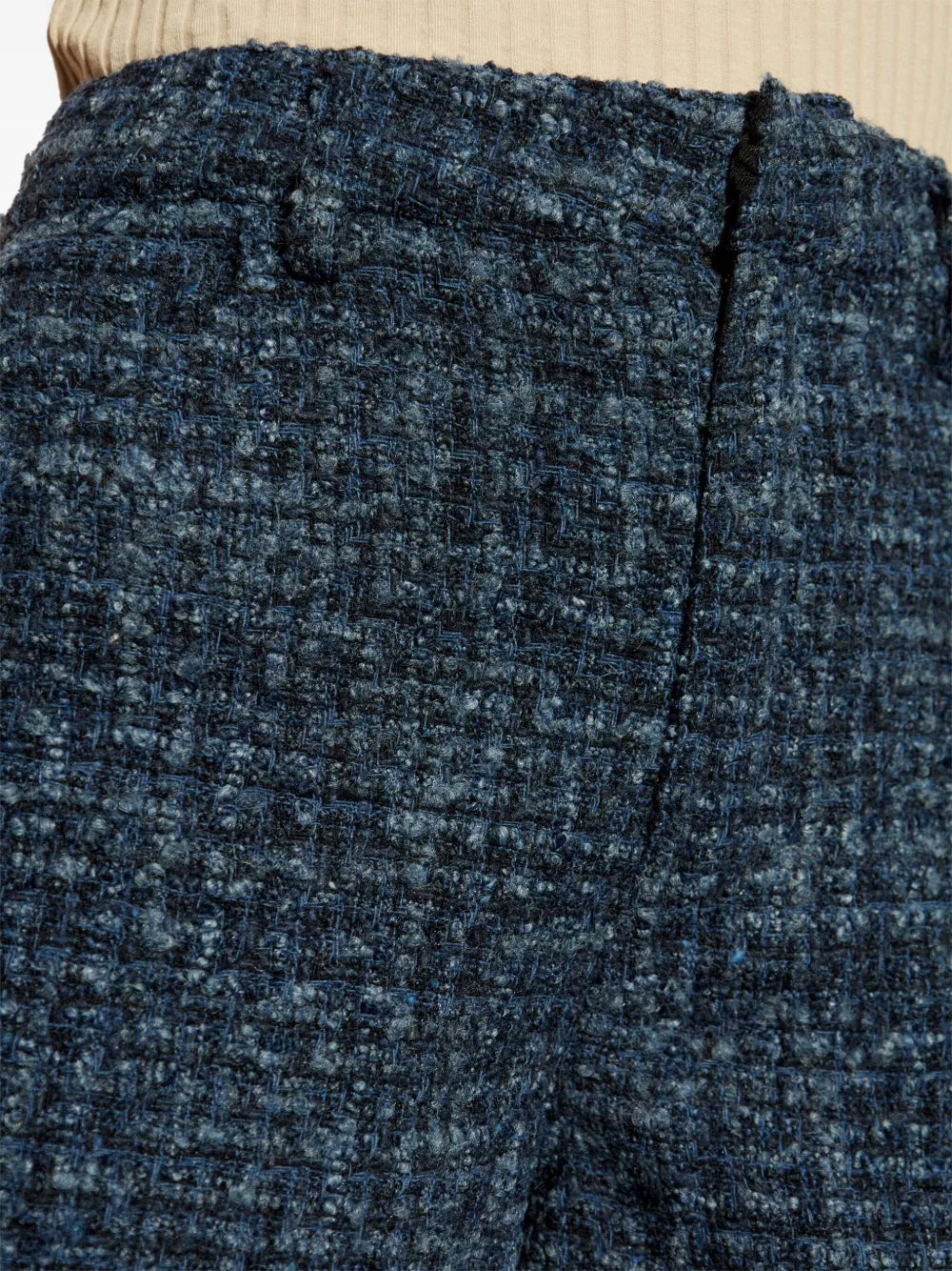 Shorts en Tweed Bleu