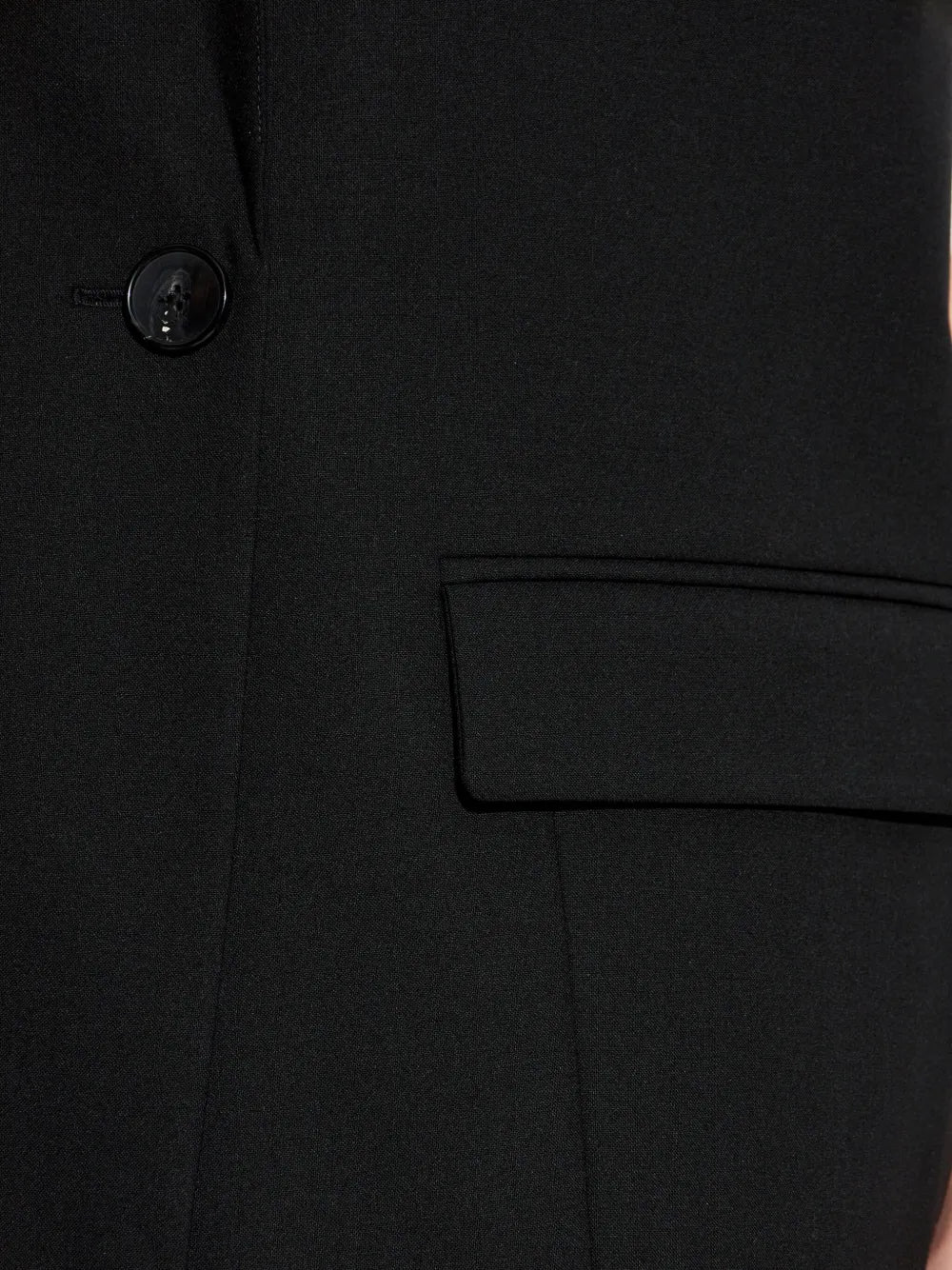 블랙 슬리브리스 블레이저