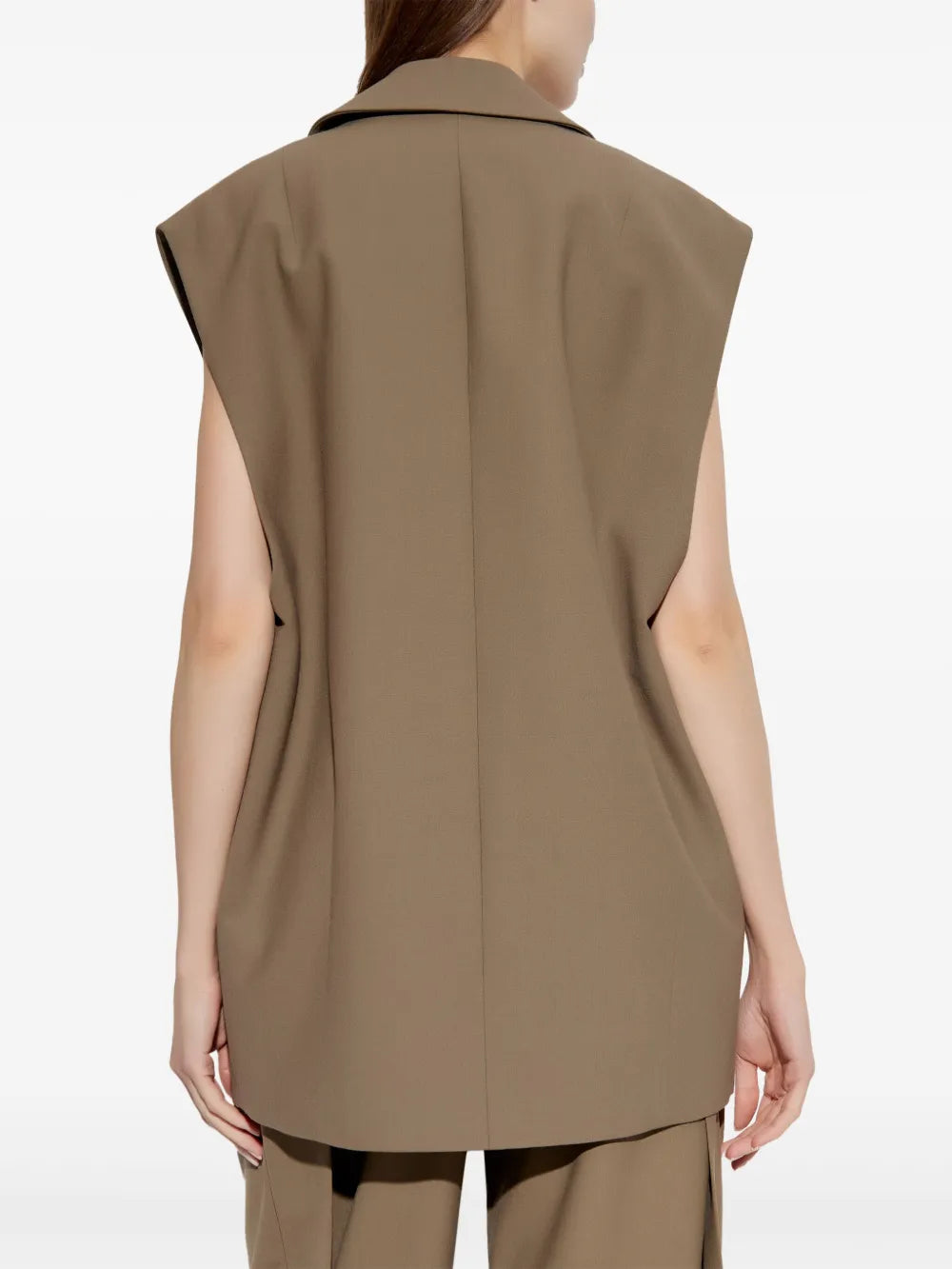 Oversized Beige Vest Blazer