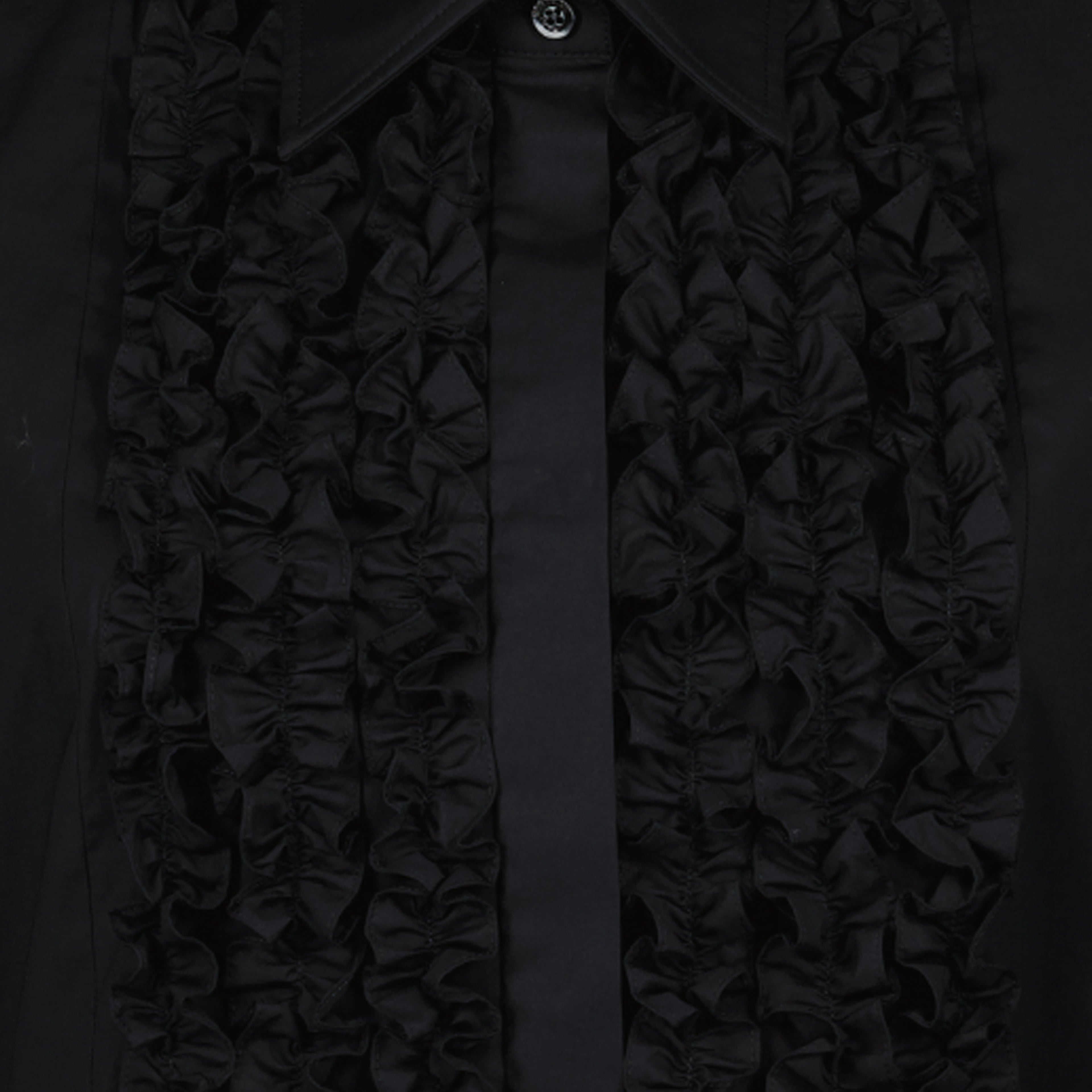 black poplin dress, Moschino dress, ruffled dress, adjustable straps, mini dress