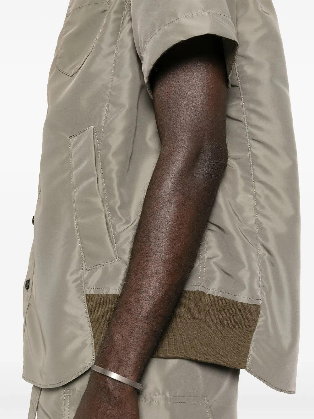 베이지 나일론 셔츠