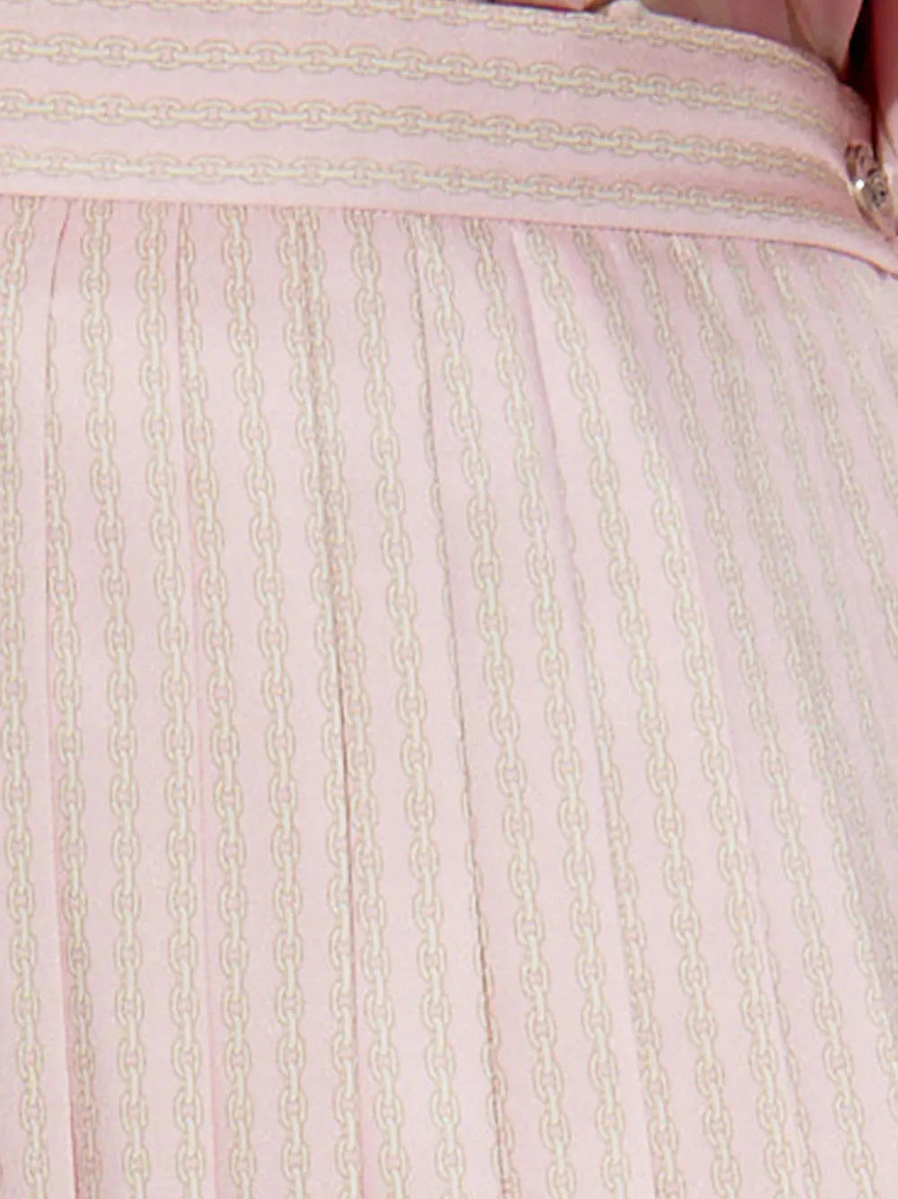 pleated silk skirt, Versace skirt, pink silk skirt, Medusa button skirt, luxury clothing