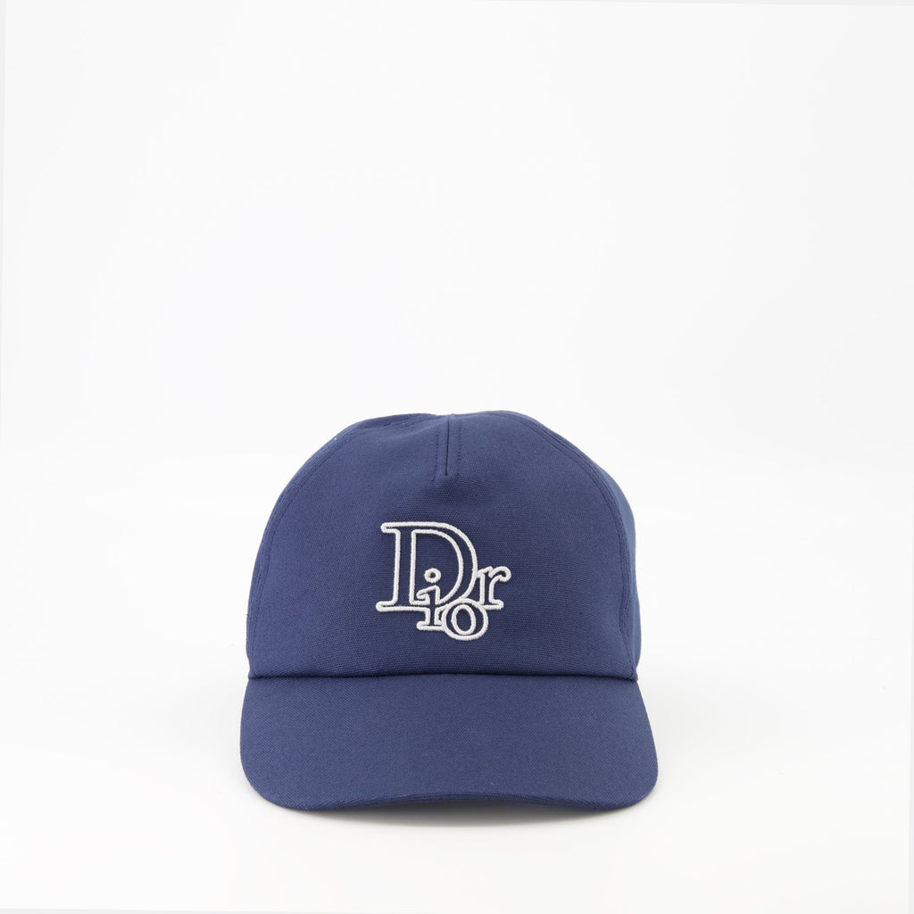 Dior Oblique Cap, Dior Accessories, Navy Cap, Embroidered Logo Cap, Cotton Cap