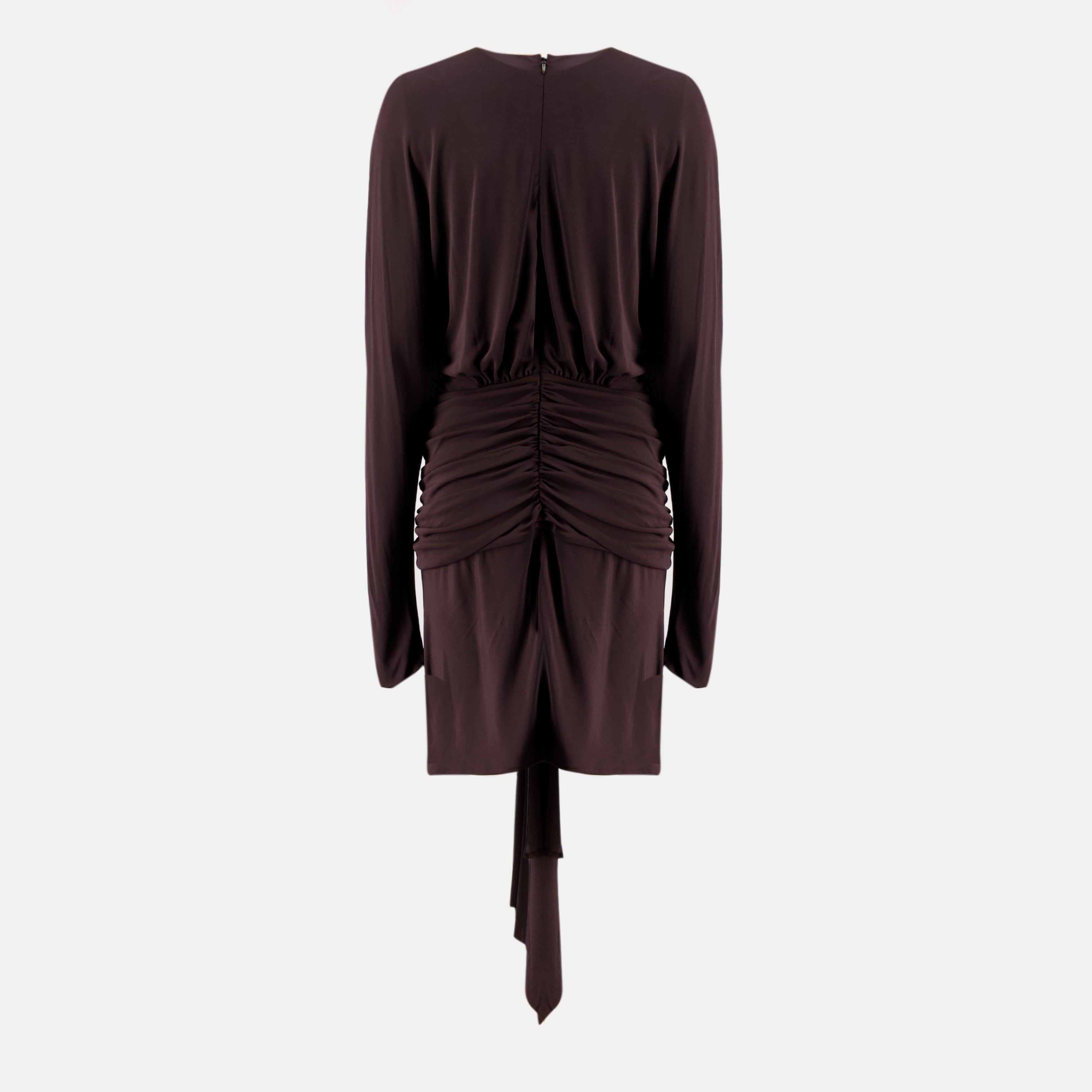 Image of Brown Draped Mini Dress by Christopher Esber for Women - Season Spring-Summer 2026 - Back View