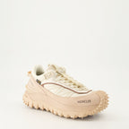 Trailgrip Sneakers, Pink Powder Sneakers, Nylon Suede Sneakers, Grooved Sole Sneakers, Luxury Footwear