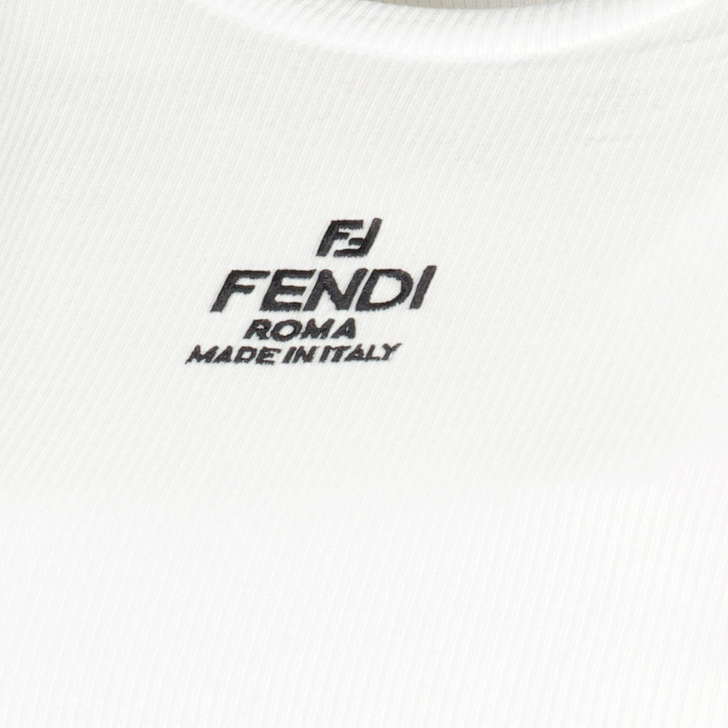 Image of Fendi Roma White Crop Top by Fendi for Women - Season Spring-Summer 2026 - Detail View 1