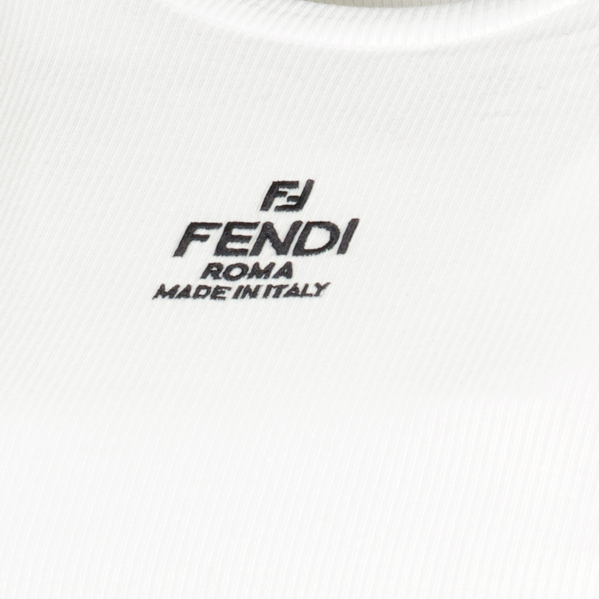 Image of Fendi Roma White Crop Top by Fendi for Women - Season Spring-Summer 2026 - Detail View 1