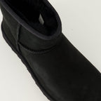 Image of Classic Mini II Black Suede Boots by Ugg for Women - Season Autumn-Winter 2025 - Top Detail View