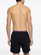 swim shorts, black swimwear, Diesel swimwear, mens swim shorts, adjustable swim shorts