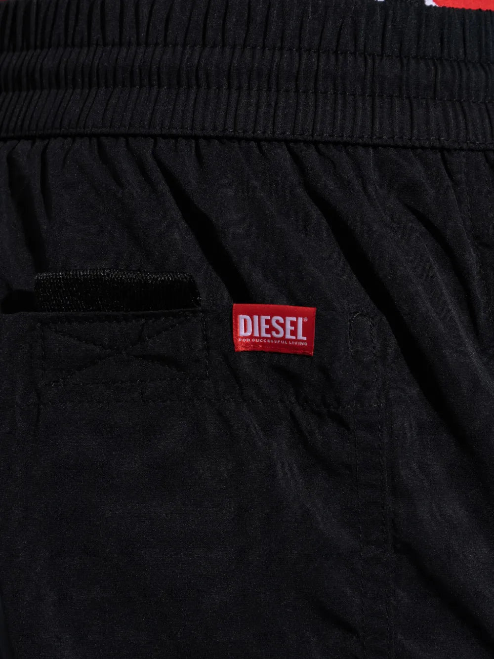 swim shorts, black swimwear, Diesel swimwear, mens swim shorts, adjustable swim shorts