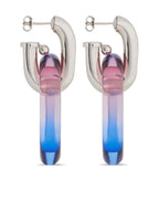 Tie and Dye earrings, contemporary resin jewelry, purple earrings, women's accessories, Rabanne earrings