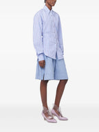 Imagem de camisa riscada azul da Rabanne para mulheres - Temporada Primavera-Verão 2025 - Vista Detalhe 1