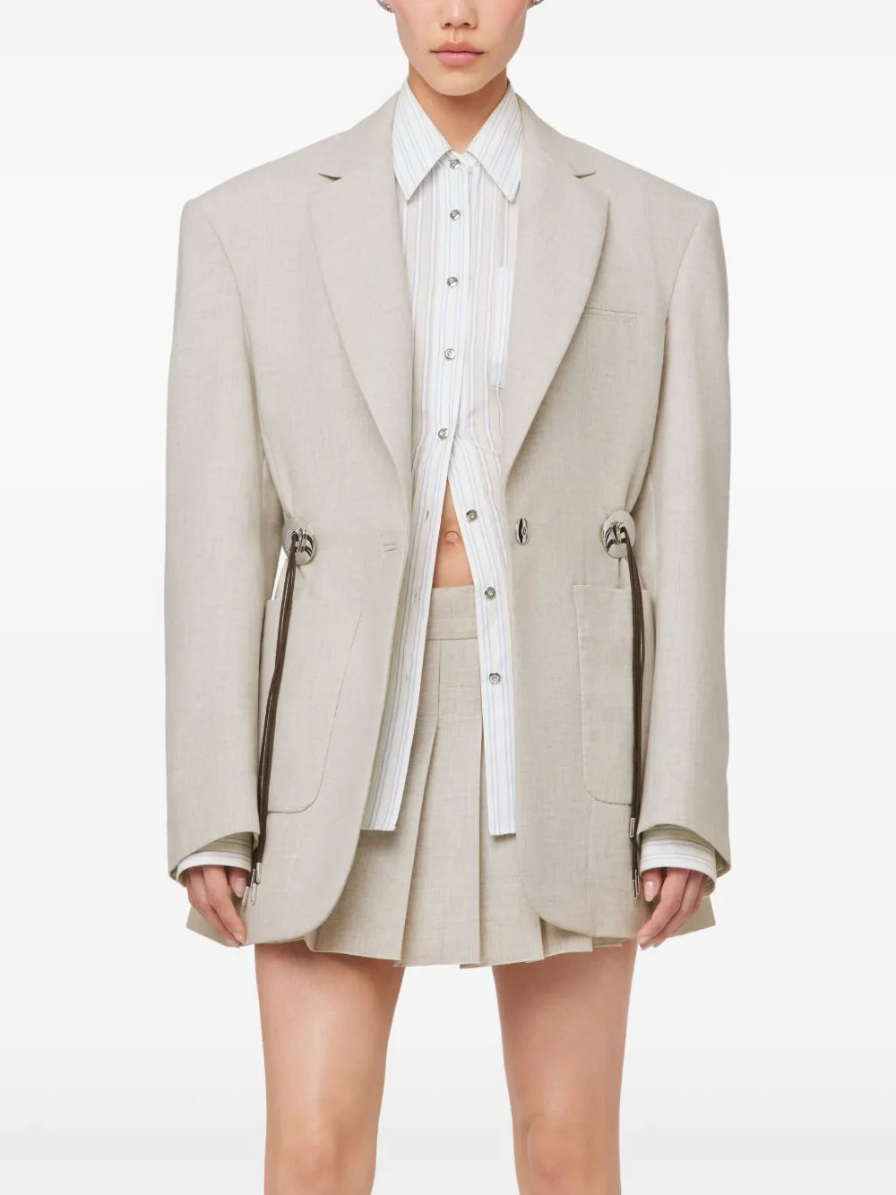 Beige Wool Blazer