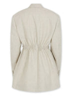 Imagen de un blazer de lana beige de Rabanne para mujeres - Temporada Primavera-Verano 2025 - Vista detallada 10