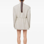 Imagen de un blazer de lana beige de Rabanne para mujeres - Temporada Primavera-Verano 2025 - Vista detallada 9