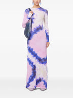 Image of Tie and Dye Dress by Rabanne for Women - Season Spring-Summer 2025 - Back View