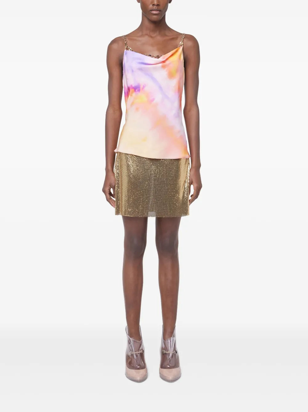 Satin Tie and Dye Top